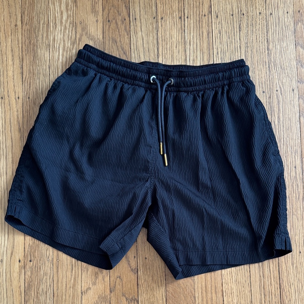 chubbies Black Textured Athletic Shorts